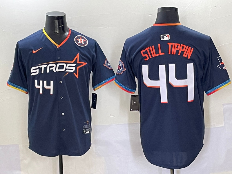 Youth 2025 MLB Houston Astros 44 Alvarez black jersey style 2